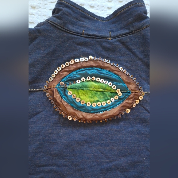 Bedazzled Hippy Crop Jacket Amazing work throughout Jacket - Picture 3 of 8